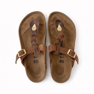 BIRKENSTOCK Braided Gizeh in Cognac (39/8.5)